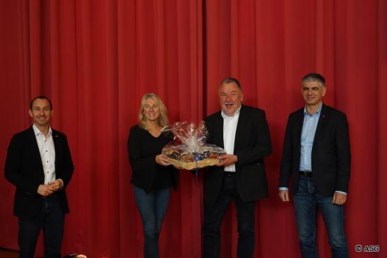 ASG Verbandsvorsitzender und Böblinger Oberbürgermeister Dr. Stefan Belz, 2. Stv. und Ammerbucher Bürgermeisterin Christel Halm, ASG-Geschäftsführer Ralf Göttsche, 1. Stv. und Holzgerlinger Bürgermeister Ioannis Delakos