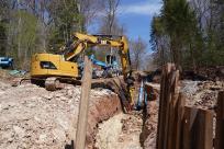 Verlegung dfer Transportleitungen im Schönbuch