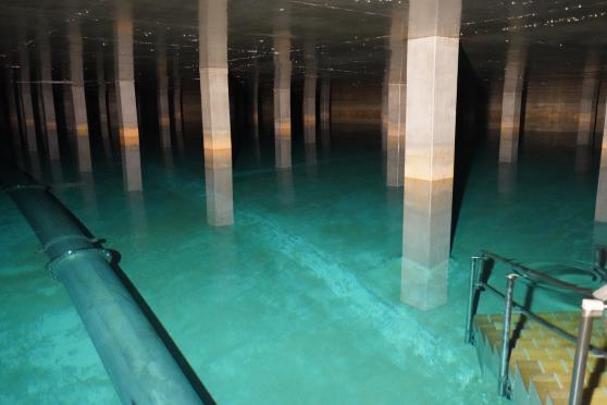 Inbetriebnahme des neuen Rohwasserbehälters im Wasserwerk